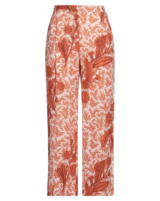 Purotatto Red Pants Linen