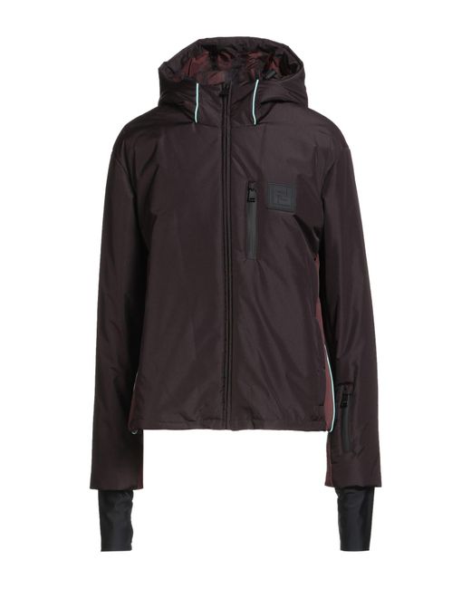 Fendi Black Chocolate Jacket Polyester, Polyurethane Resin