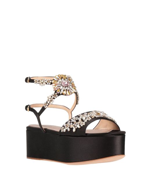 Giambattista Valli Black Sandals Textile Fibers