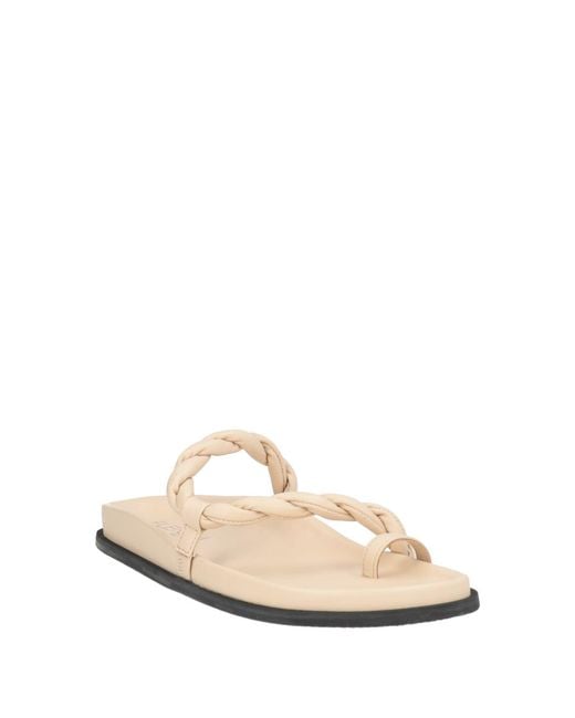 Elena Iachi White Thong Sandal Leather