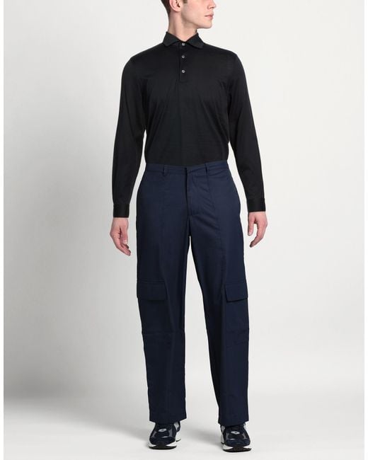 FILIPPO DE LAURENTIIS Blue Polo Shirts for men