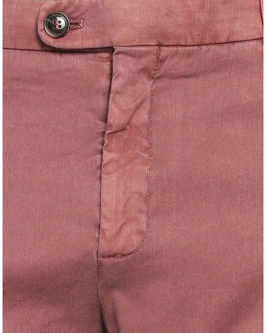 BARMAS Red Pants Linen, Cotton, Elastane for men