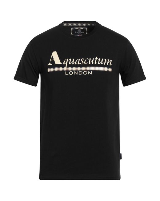 Aquascutum T-shirts in Black für Herren