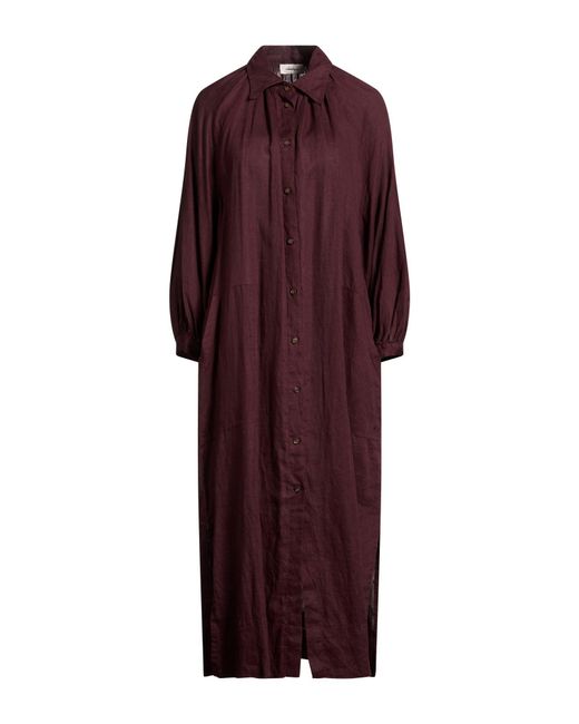 Ottod'Ame Red Midi Dress Linen