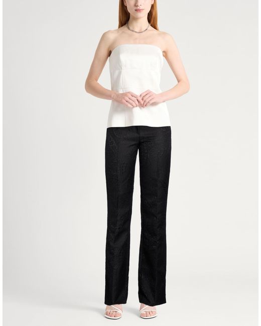 Etro Black Pants Viscose, Polyester, Cotton, Elastane
