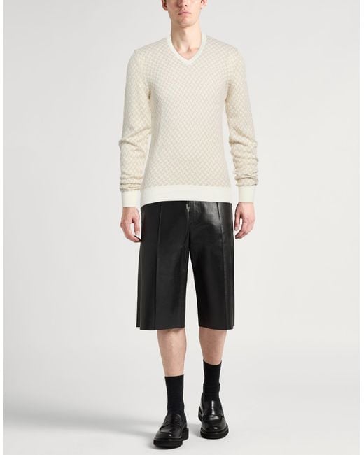 Drumohr White Sweater Cotton, Linen, Polyester for men