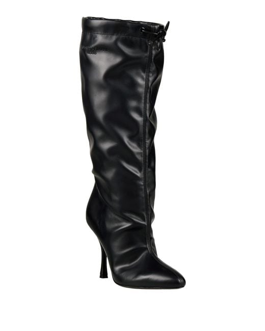 Emporio Armani Black Boot Polyurethane, Elastane