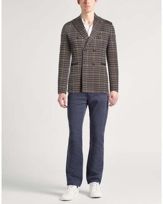 Barbati Black Blazer Polyester, Viscose, Elastane for men