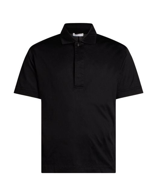 Paolo Pecora Black Polo Shirt Cotton for men