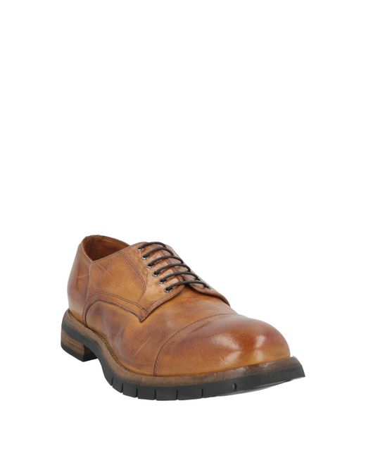 Eleventy Brown Tan Lace-Up Shoes Soft Leather for men