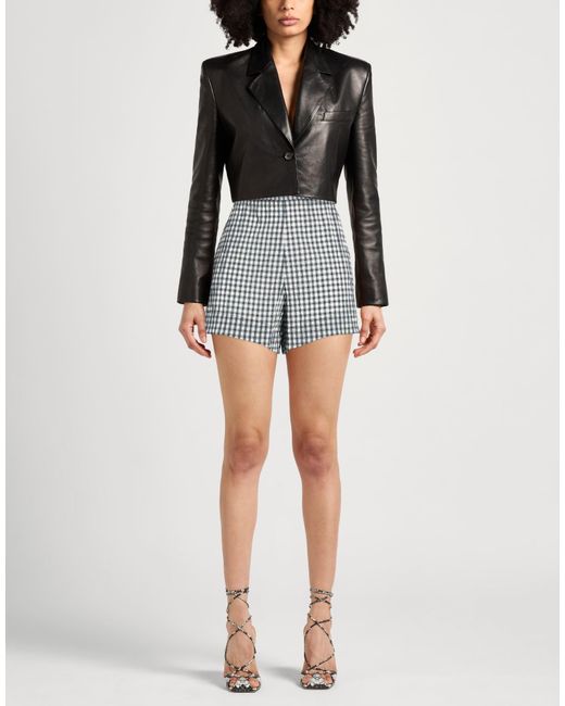 Ganni Black Shorts & Bermuda Shorts Recycled Polyester, Organic Cotton, Polyamide, Elastane