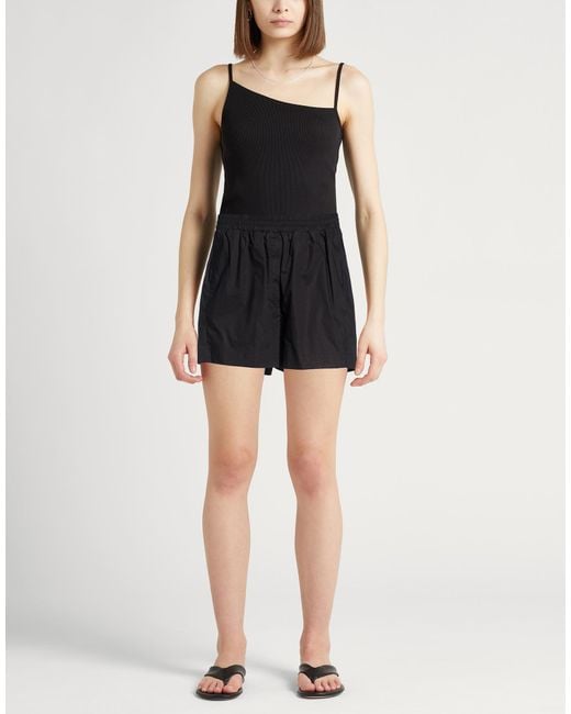 Roberto Collina Black Shorts & Bermuda Shorts Cotton