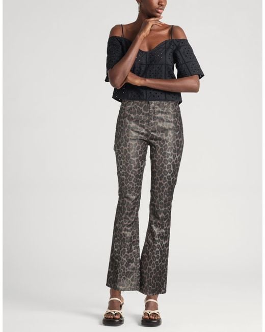 Guess Gray Pants Cotton, Polyester, Elastane