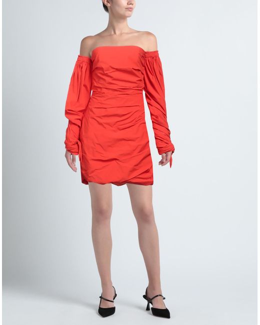 Johanna Ortiz Red Mini Dress
