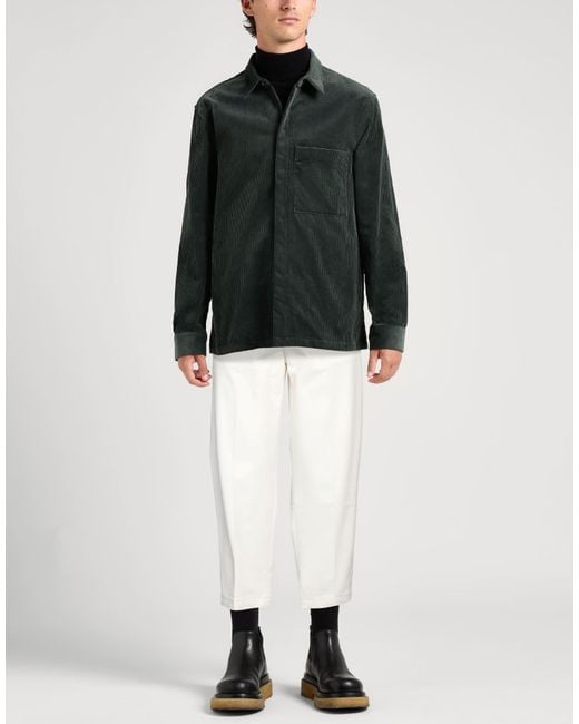 Paolo Pecora White Pants Cotton, Elastane for men