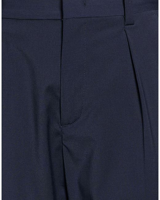 Paolo Pecora Blue Midnight Pants Polyester, Wool, Elastane for men