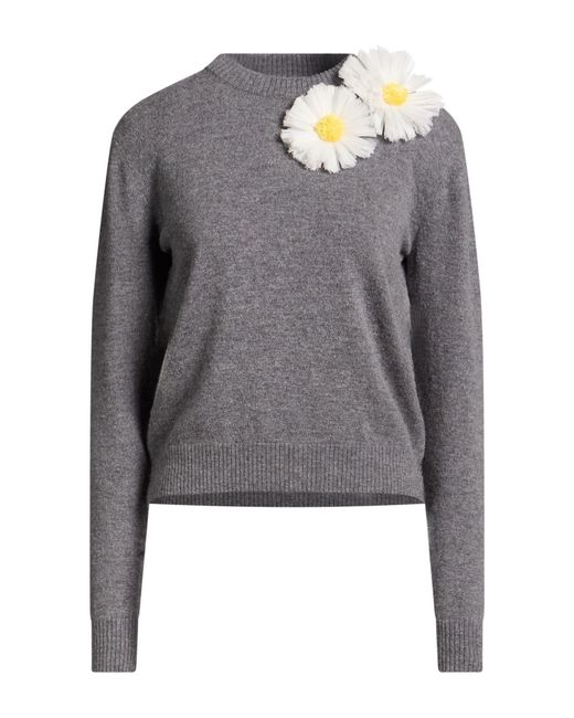 MSGM Gray Sweater Wool, Viscose, Polyamide, Cashmere