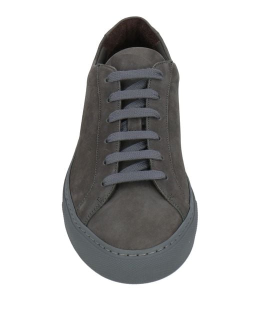 Moorer Gray Lead Sneakers Leather for men