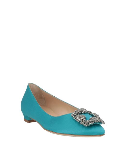 Manolo Blahnik Blue Ballerina