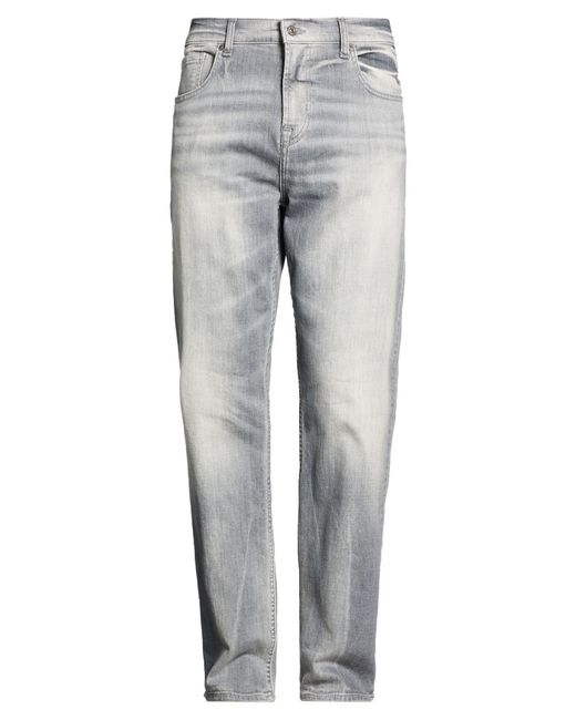 7 For All Mankind Gray Jeans Cotton, Elastane for men