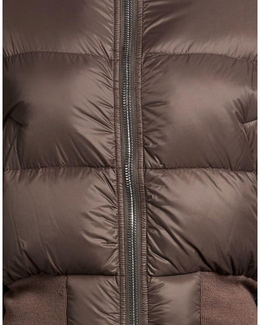 Rick Owens Brown Dark Puffer Polyamide