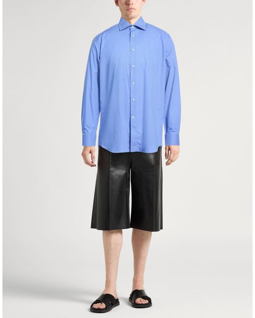 Canali Blue Light Shirt Cotton for men