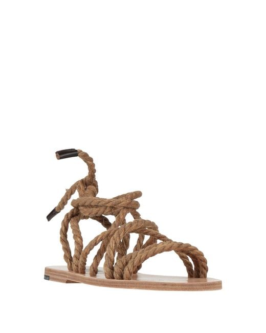 Dolce & Gabbana Metallic Sand Sandals Jute for men