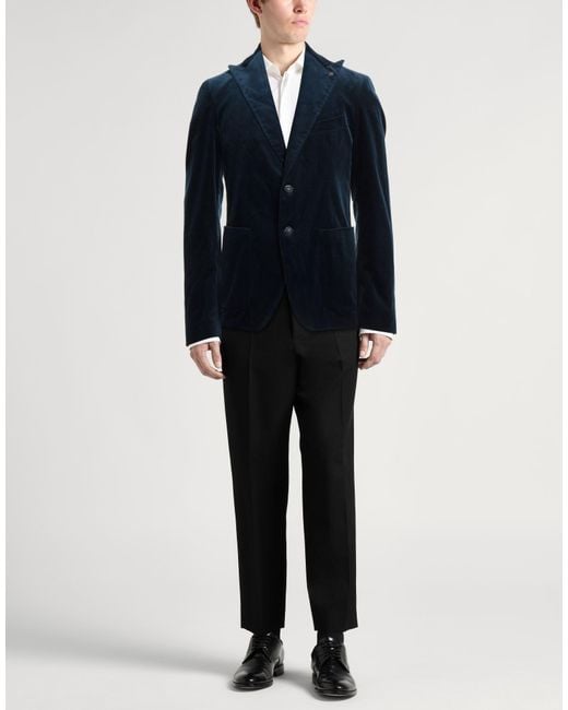 Tagliatore Blue Blazer Cotton, Elastane for men