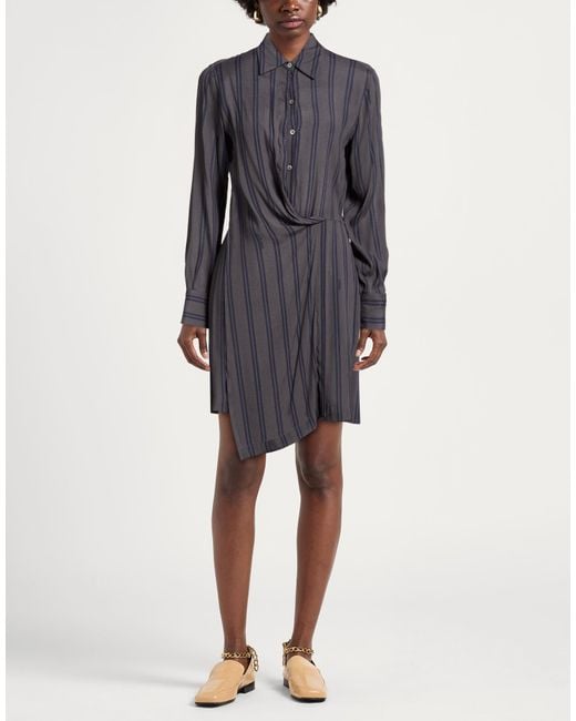 Ottod'Ame Blue Charcoal Mini Dress Viscose