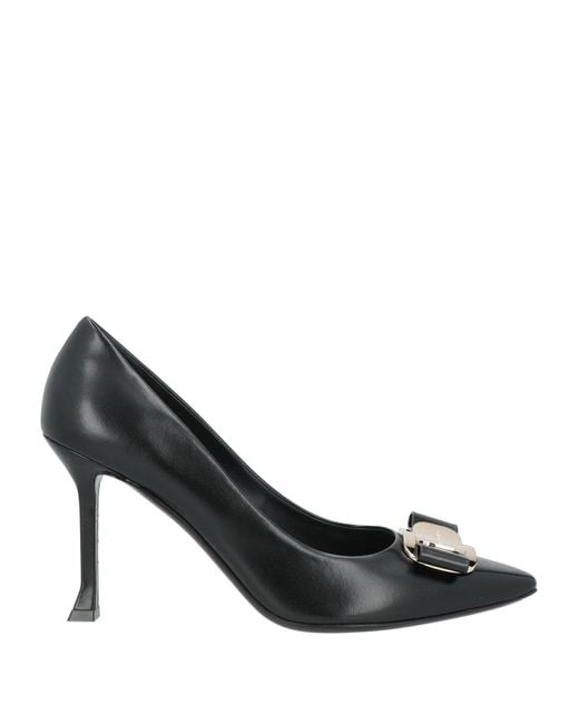 Ferragamo Black Pumps Lambskin