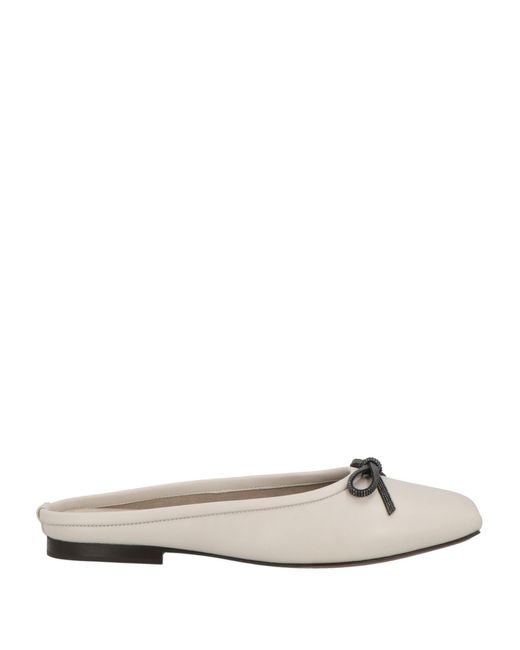 Brunello Cucinelli White Mules & Clogs