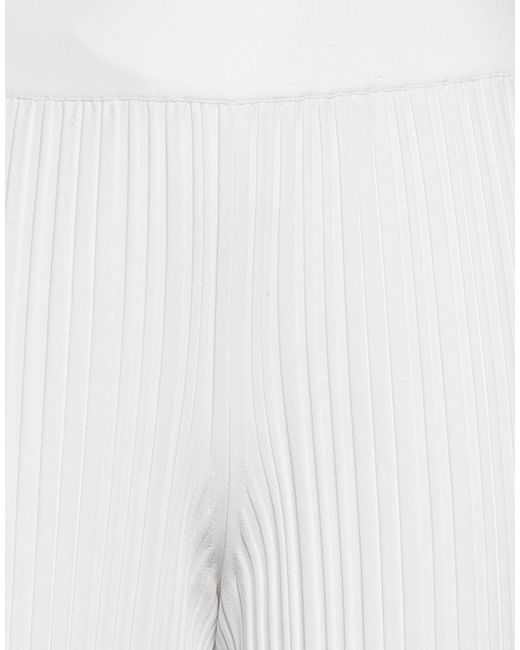 Mrz White Pants Viscose, Polyester