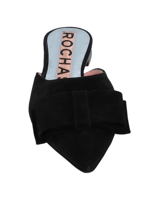 Rochas Black Mules & Clogs Leather