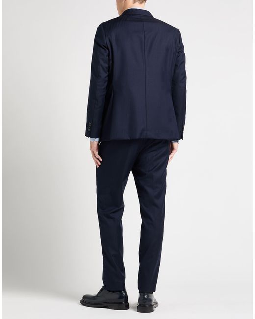 Mp Massimo Piombo Blue Suit Virgin Wool for men
