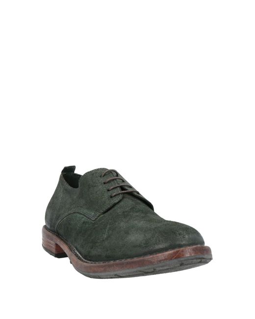 Moma Green Dark Lace-Up Shoes Leather for men