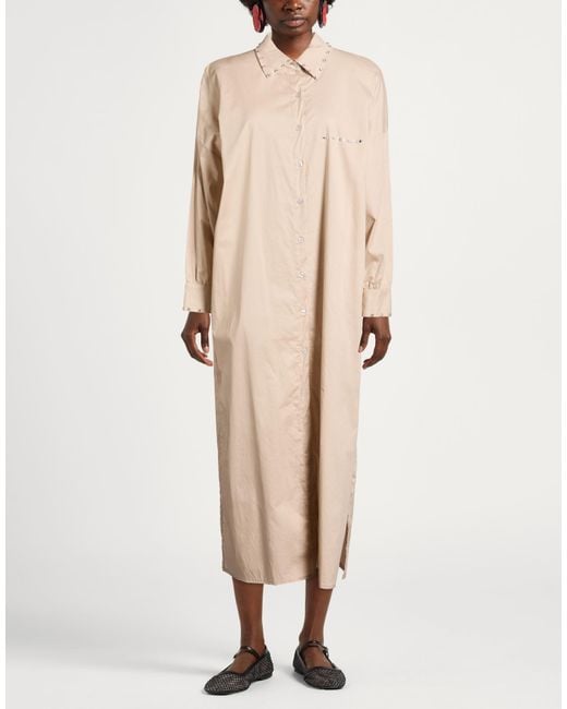 Marc Ellis Natural Maxi Dress Cotton, Elastane