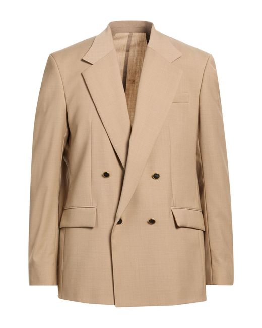 MARSĒM Natural Blazer Polyester, Wool, Elastane for men