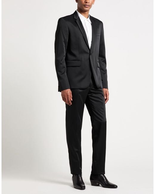 Just Cavalli Black Suit Viscose, Polyester for men