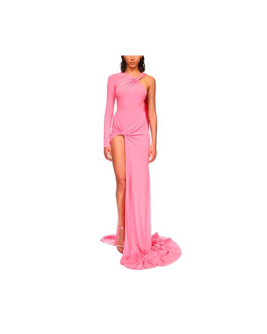 Vestido largo David Koma de color Pink