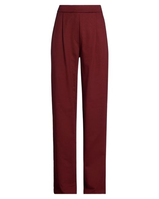 Dries Van Noten Red Pants Cotton