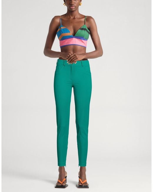 Elisabetta Franchi Green Pants Polyamide, Elastane