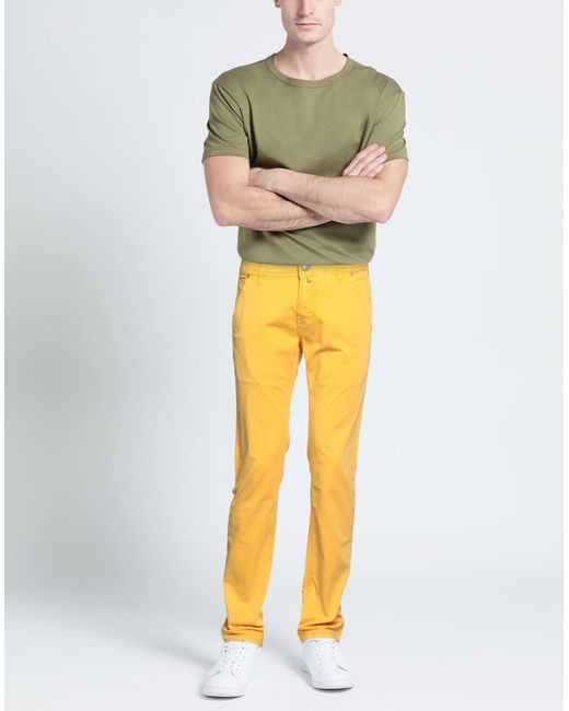 Jacob Coh?n Yellow Pants Cotton, Elastane for men