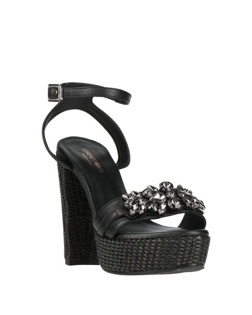 Lorenzo Mari Black Sandals Leather