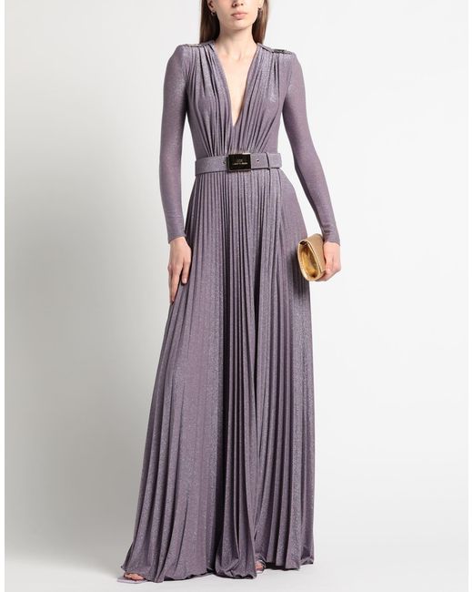 Elisabetta Franchi Purple Maxi Dress Viscose, Polyester, Polyamide, Elastane