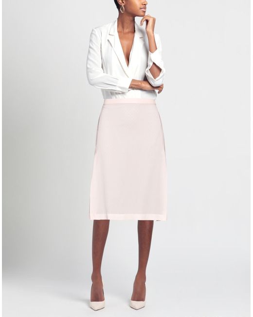 L'Autre Chose White Midi Skirt