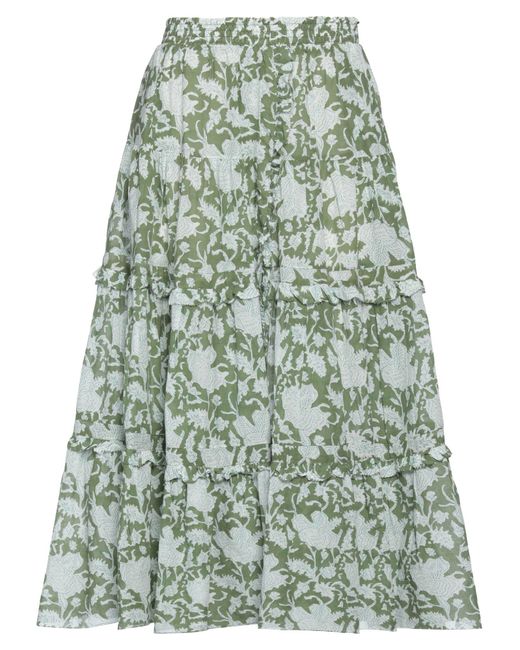 Maje Green Midi Skirt