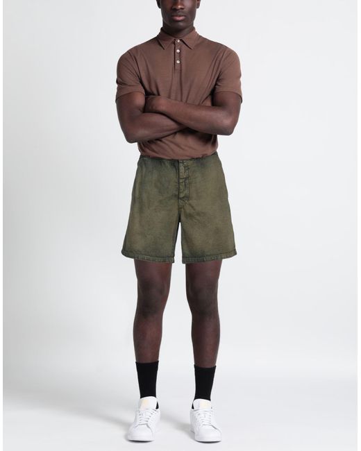 Marni Green Denim Shorts for men
