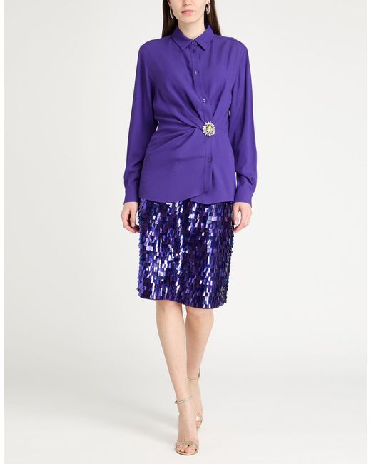 Moschino Purple Shirt Acetate, Viscose, Acrylic, Glass, Polyester