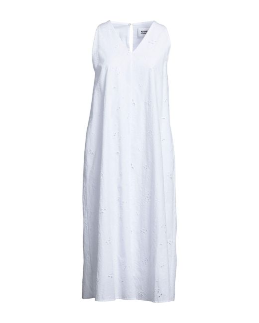 Alpha Studio White Midi Dress
