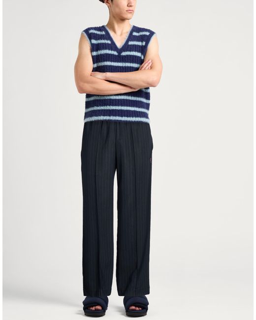 Gcds Blue Pants Polyester, Viscose, Elastane for men
